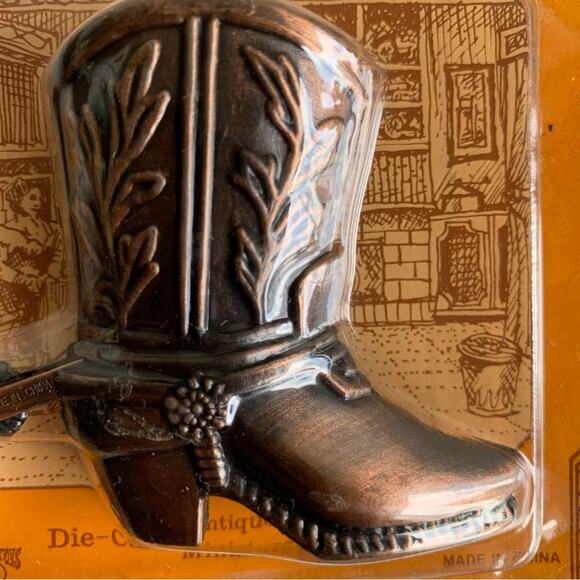 NWT Nostalgic Cowboy Boot Pencil Sharpener - Antique Finished Miniature Replica - Picture 2 of 5